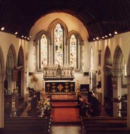 Sedilia in the chancel